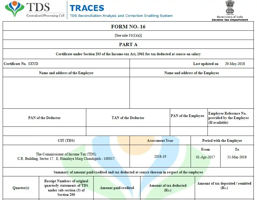 Home Loan Without ITR and Form 16 Form-16-Part-A.webp